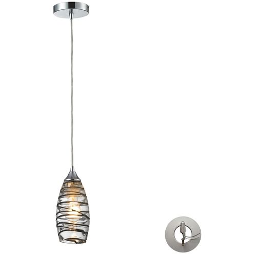 Twister 1 Light 5 inch Polished Chrome Mini Pendant Ceiling Light