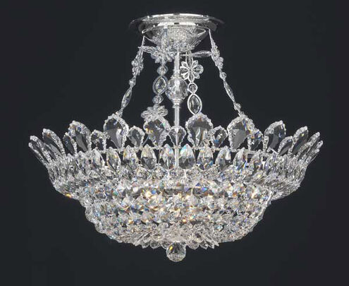 Trilliane 10 Light Silver Semi-Flush Mount Ceiling Light in Radiance