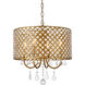 Elise 4 Light 17 inch Brass Pendant Ceiling Light