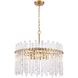 Icicles 6 Light 24 inch Natural Brass Pendant Ceiling Light, Converts to Semi Flush