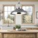 Palmetto 1 Light 14.5 inch Polished Nickel/Glossy Opal Pendant Ceiling Light
