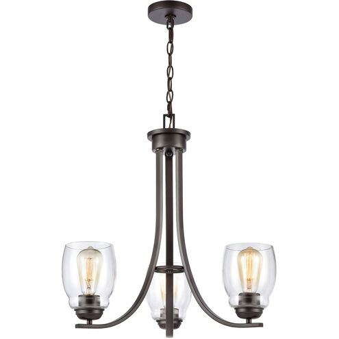 Calistoga 3 Light 23 inch Oil Rubbed Bronze Chandelier Ceiling Light