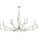 Malene 14 Light Polished Nickel Chandelier Ceiling Light, 2 Tier Large