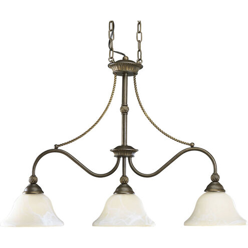 Savannah 3 Light 34 inch Burnished Chestnut Chandelier Ceiling Light