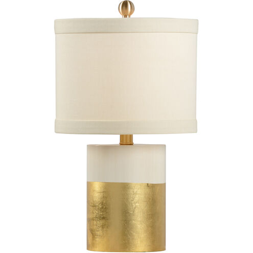 Pam Cain 19 inch 60.00 watt Antique Cream/Gold Leaf Table Lamp Portable Light