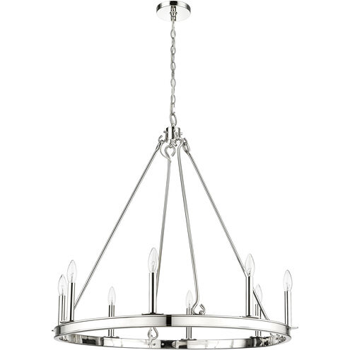 Barclay 8 Light 33 inch Polished Nickel Chandelier Ceiling Light