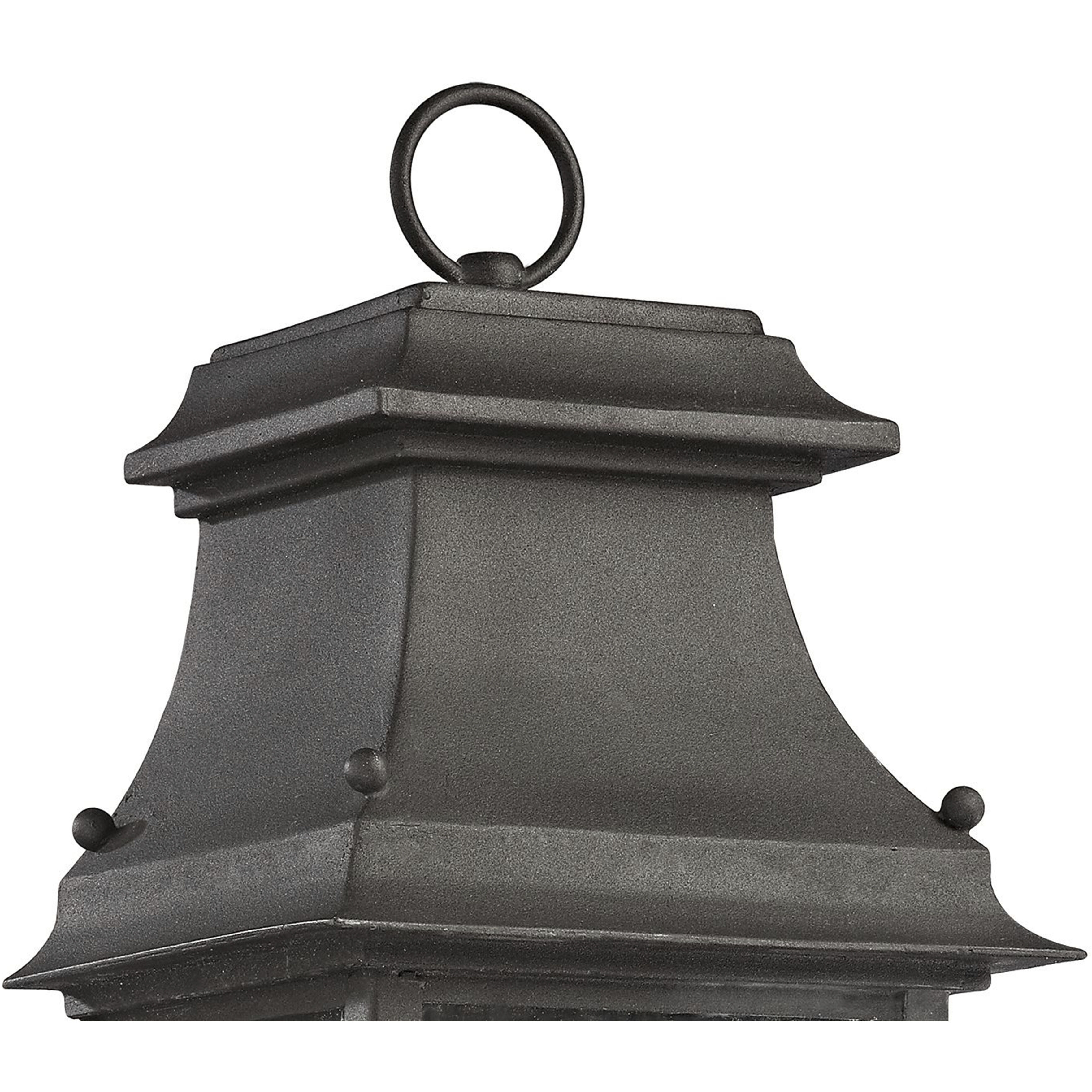 Forged Provincial 3 Light 23 inch Charcoal Outdoor Wall Sconce