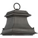 Forged Provincial 3 Light 23 inch Charcoal Outdoor Wall Sconce