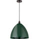 Edison Plymouth Dome LED 16 inch Antique Brass Mini Pendant Ceiling Light