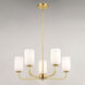 Shelby LED 26 inch Natural Brass Chandelier Ceiling Light