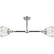Franklin Restoration Fulton 2 Light 21 inch Polished Chrome Chandelier Ceiling Light in Clear Glass, Franklin Restoration
