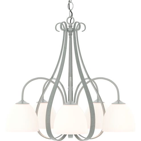 Sweeping Taper 5 Light 24 inch Vintage Platinum Chandelier Ceiling Light