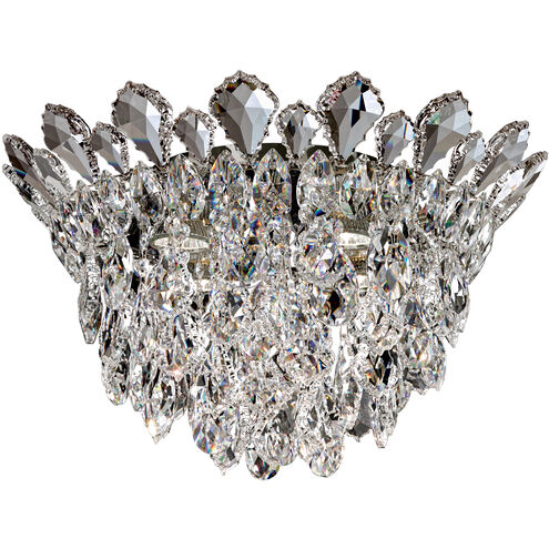Trilliane Strands 4 Light Polished Stainless Steel Flush Mount Ceiling Light in Radiance