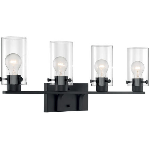 Sommerset 4 Light 30 inch Matte Black Vanity Light Wall Light