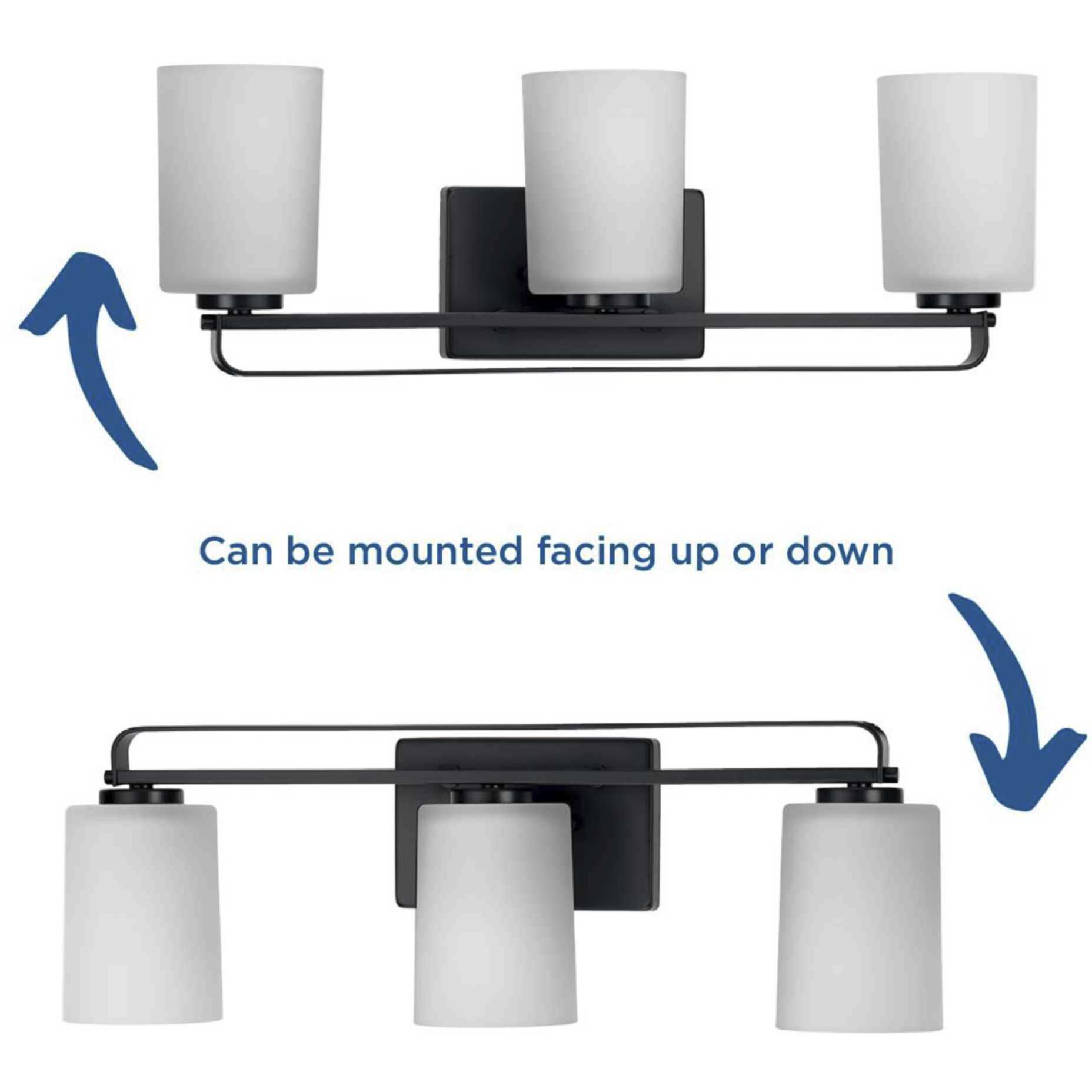 League 3 Light 23 inch Matte Black Bath Vanity Wall Light 