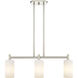 Downtown Urban Crown Point Island Light Ceiling Light in Polished Nickel, Matte White