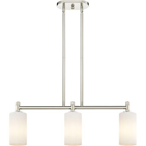 Downtown Urban Crown Point Island Light Ceiling Light in Polished Nickel, Matte White