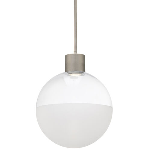 Gaze LED 12 inch Brushed Nickel Pendant Ceiling Light in 3000K, dweLED