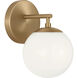 Nube 1 Light 7 inch Satin Brass Vanity Light Wall Light in Incandescent