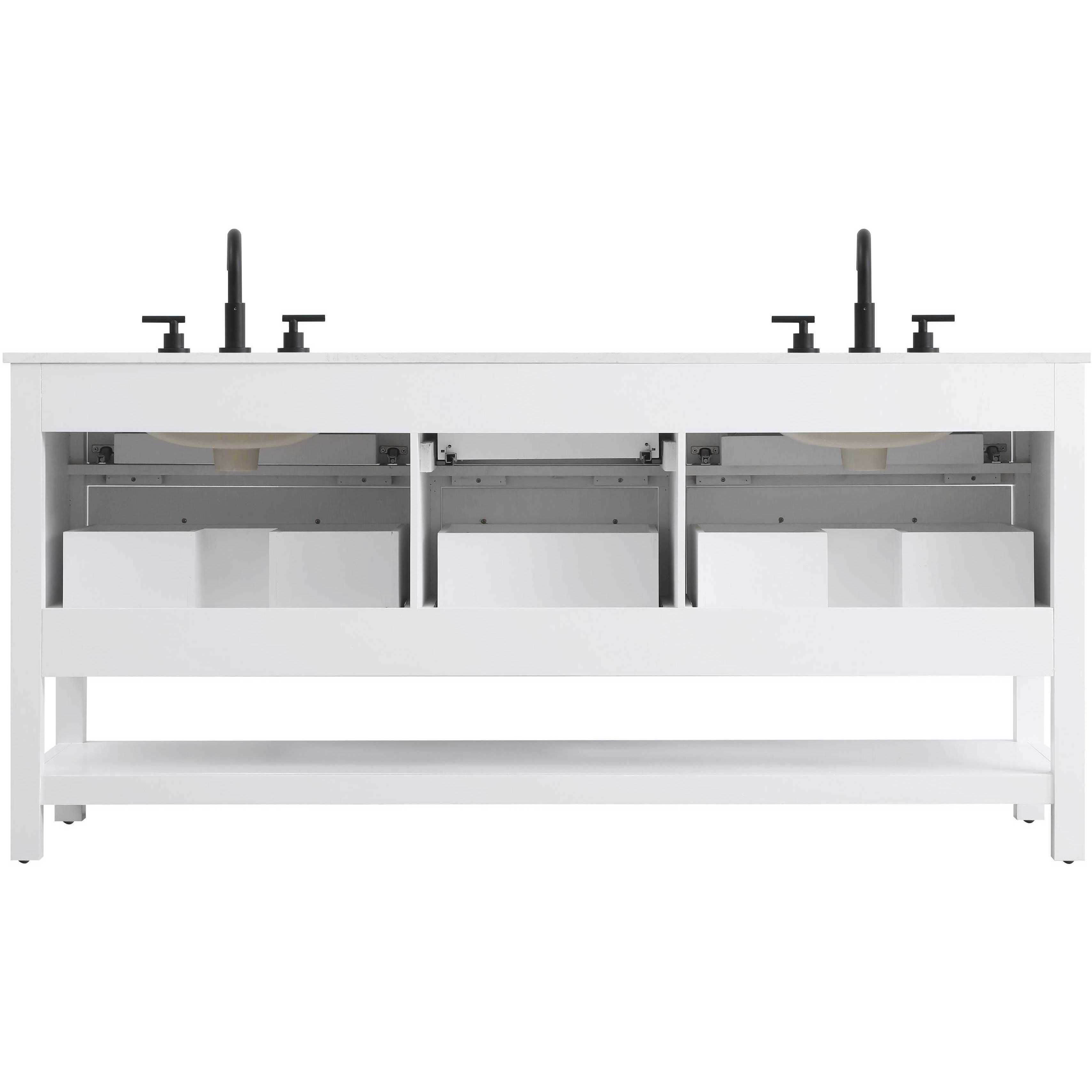 Karson 72 X 34 inch White Bathroom Vanity Cabinet