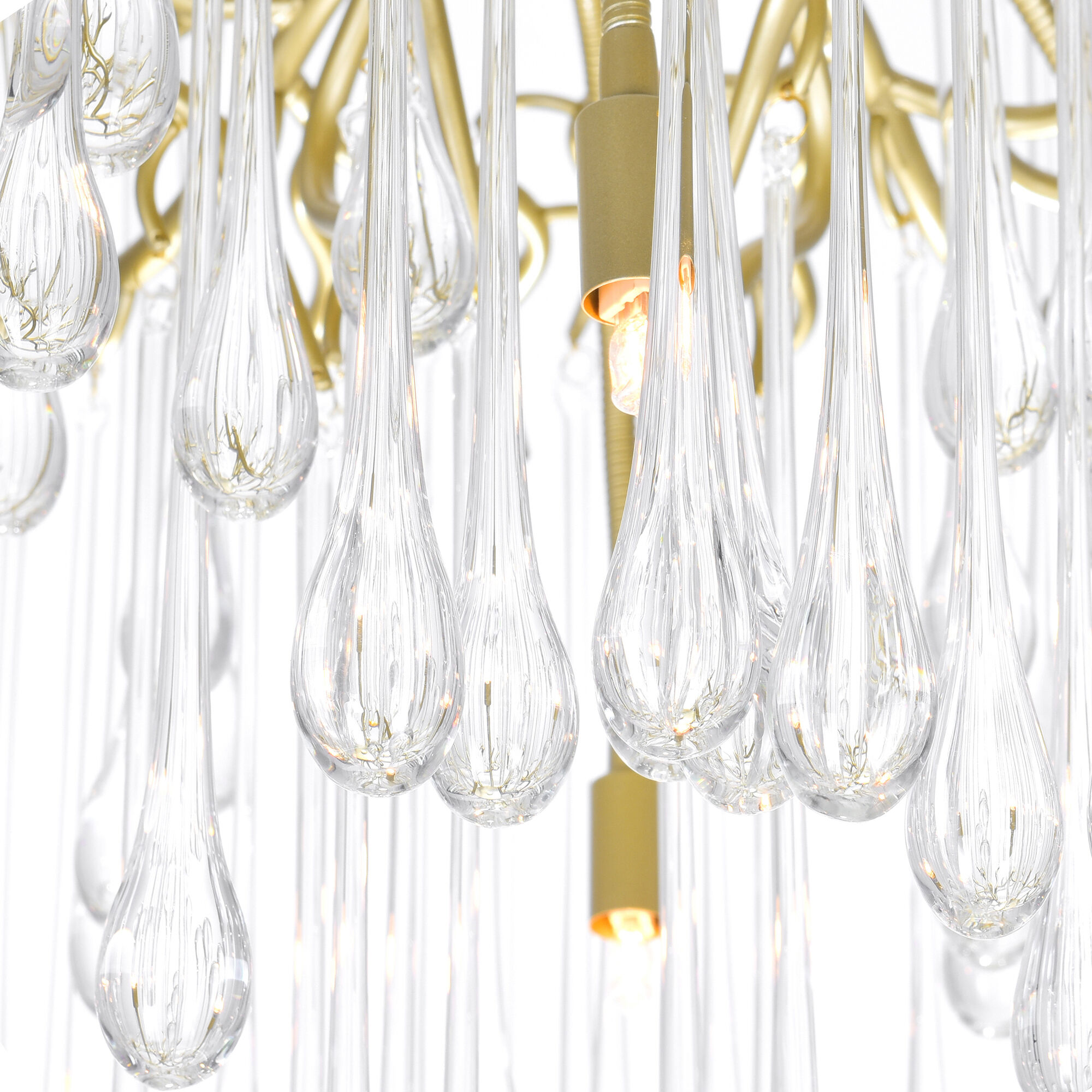 Anita 10 Light 26 inch Gold Leaf Down Chandelier Ceiling Light