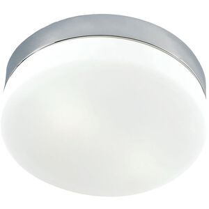 Disc LED 9 inch Satin Nickel with White Flush Mount Ceiling Light