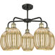 Ballston Preston 5 Light 24.75 inch Black Antique Brass Chandelier Ceiling Light in Mercury