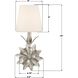 Broche 1 Light 8 inch Antique Silver Bath Vanity Light Wall Light