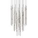 Constellation Aries LED 24.75 inch Espresso Black Pendant Ceiling Light in 20 ft. Cord, 2200K, Clear Faceted Acrylic