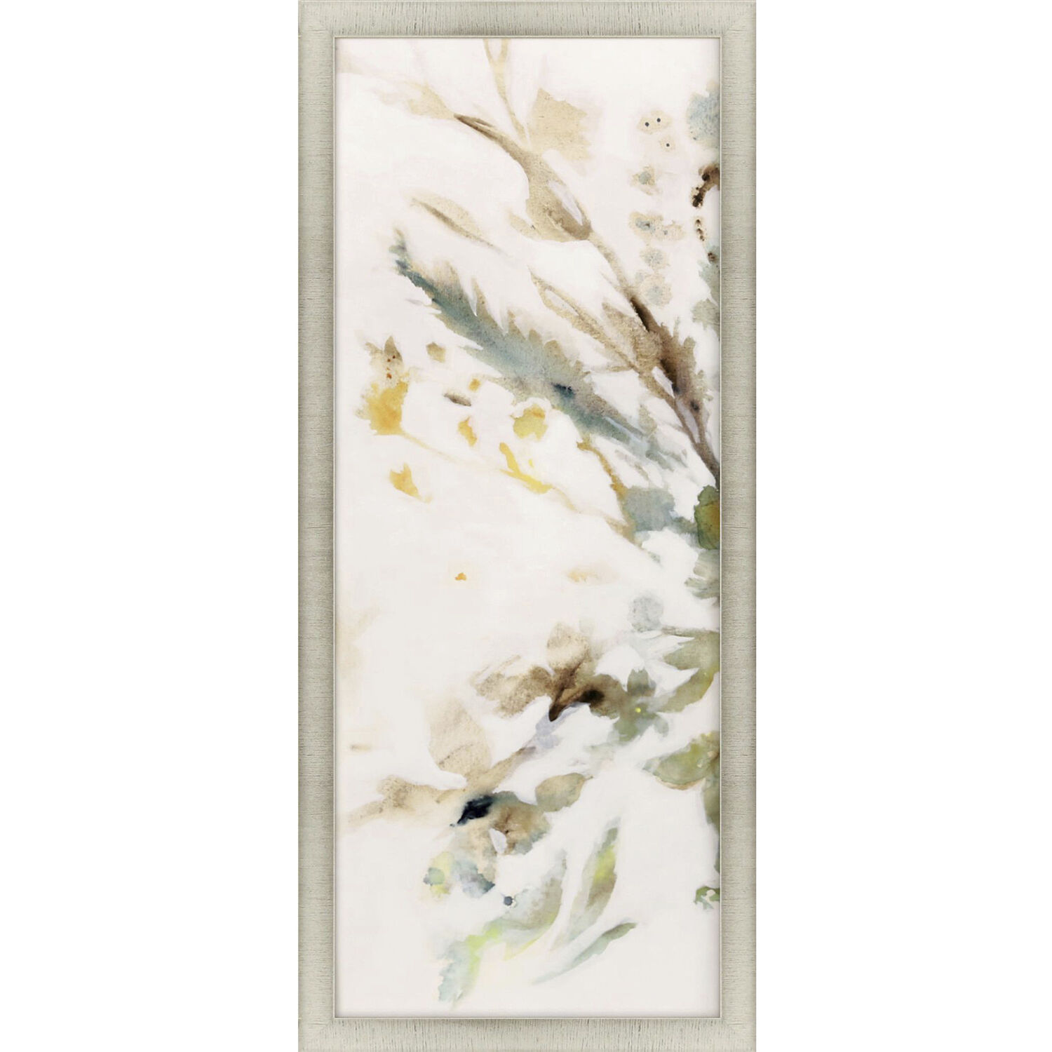 Lovely Place To Be Green and Neutral and White and Yellow Framed Art