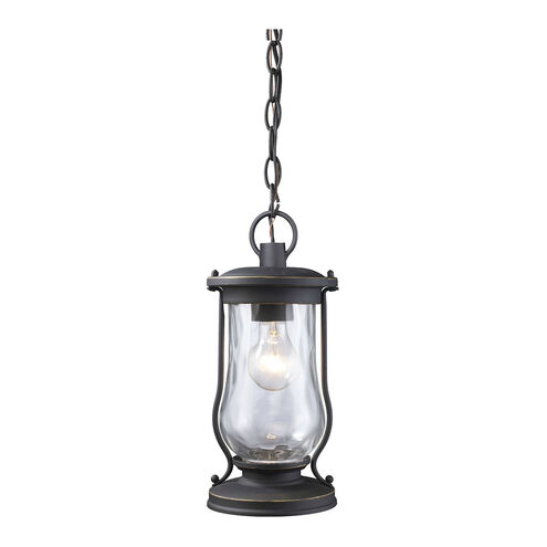 Albatross 1 Light 6 inch Matte Black Outdoor Pendant