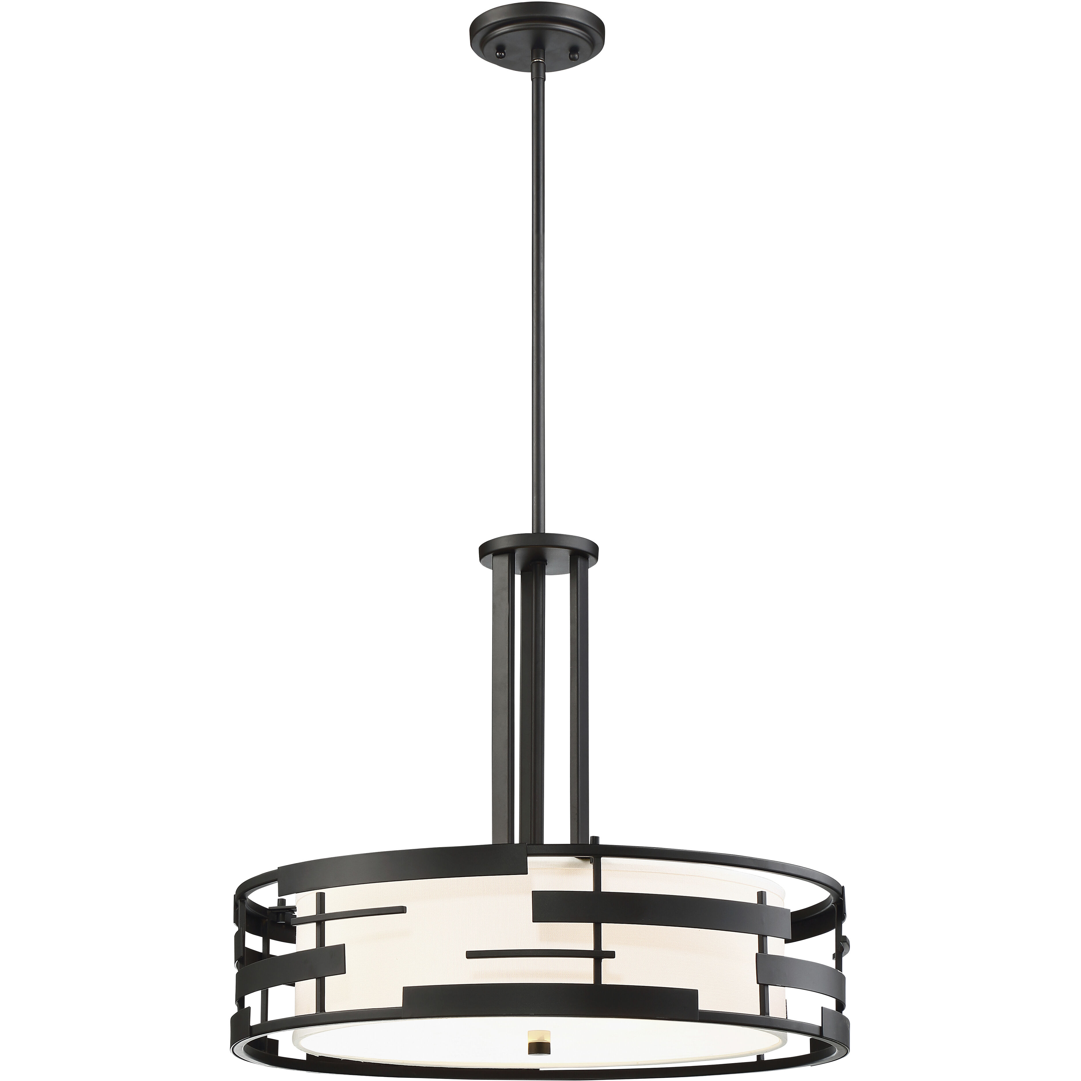 Lansing 3 Light 21 inch Textured Black Pendant Ceiling Light 