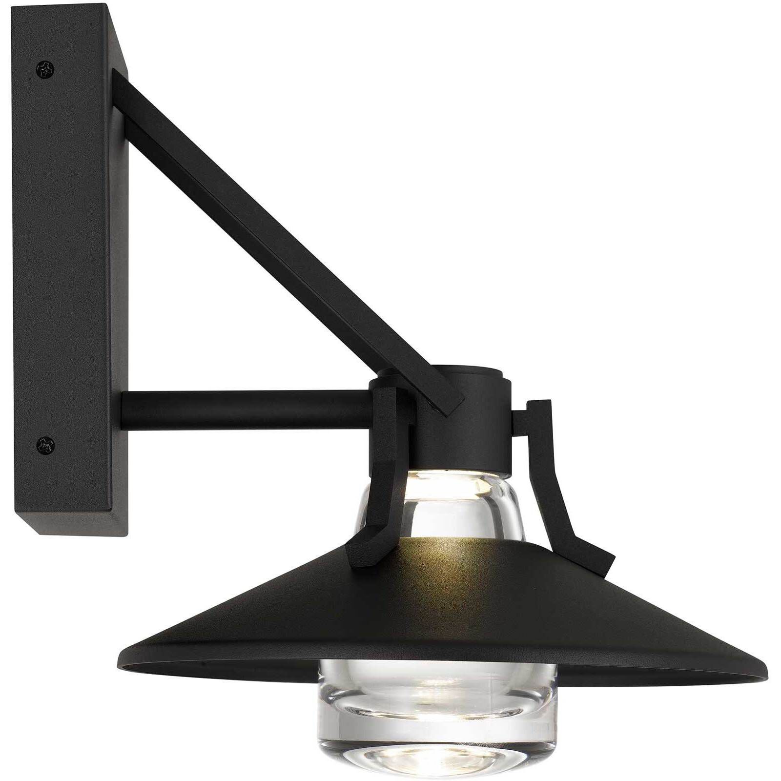 Radiant LED 9 inch Sand Black Outdoor Wall Sconce