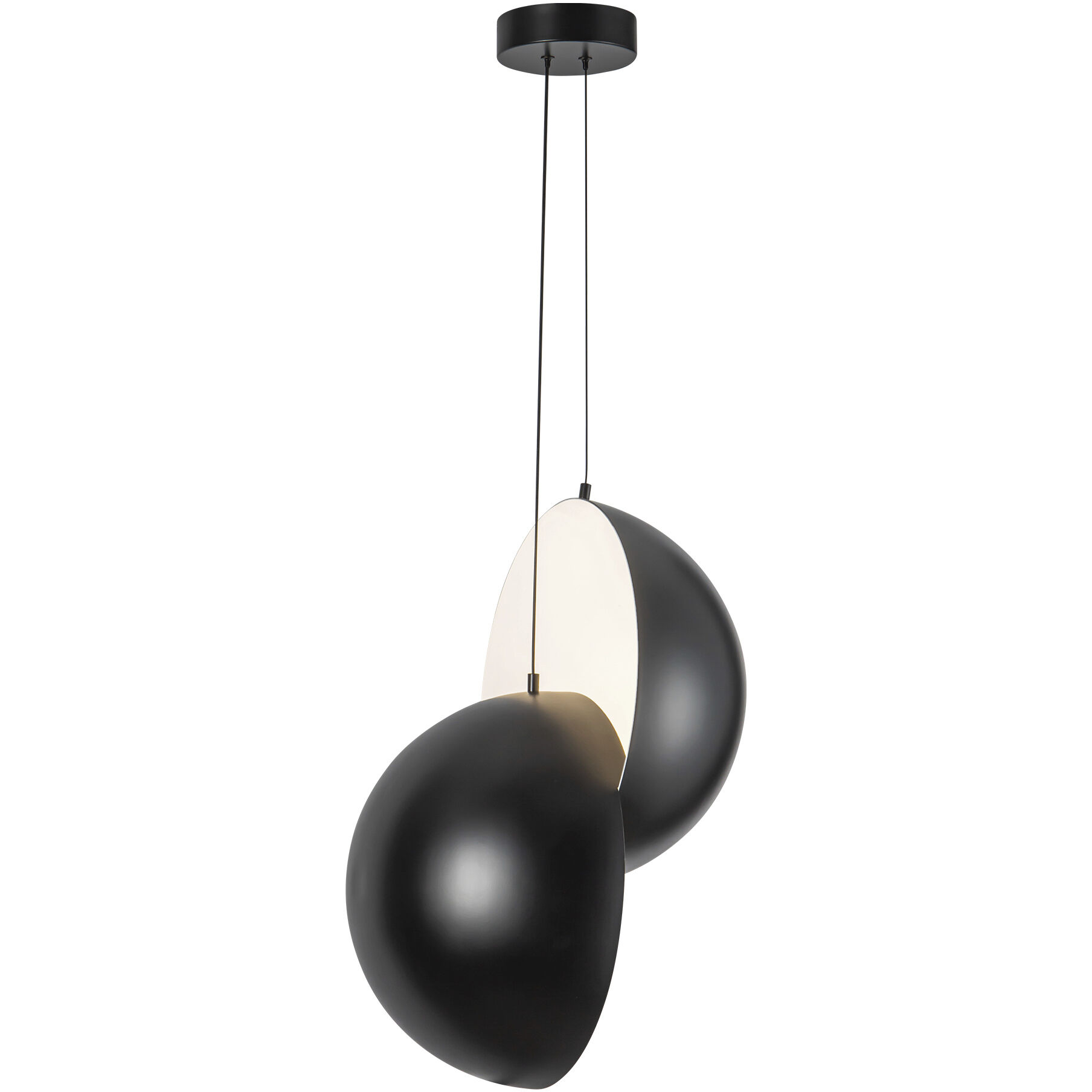 Void 15.75 inch Black Pendant Ceiling Light