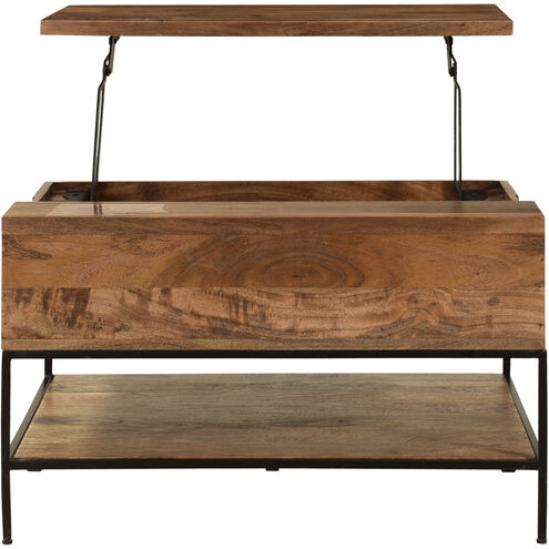 Carey 30 X 22 inch Natural with Black Coffee Table