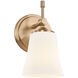 Fusion Collection - Tulsi Family 1 Light 5.25 inch Brushed Brass Wall Sconce Wall Light, EVOLV