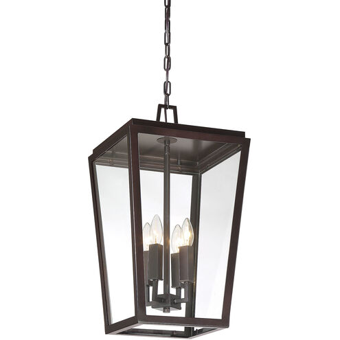 Milton 4 Light 12 inch English Bronze Outdoor Hanging Lantern