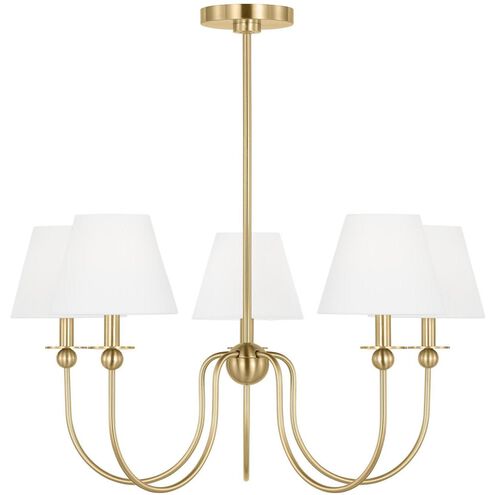 Drew & Jonathan Elsay 6 Light 36.38 inch Satin Brass Chandelier Ceiling Light, Large