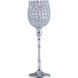 Glimmer Plated Silver Candle Holder, 17.5 Inch, Large