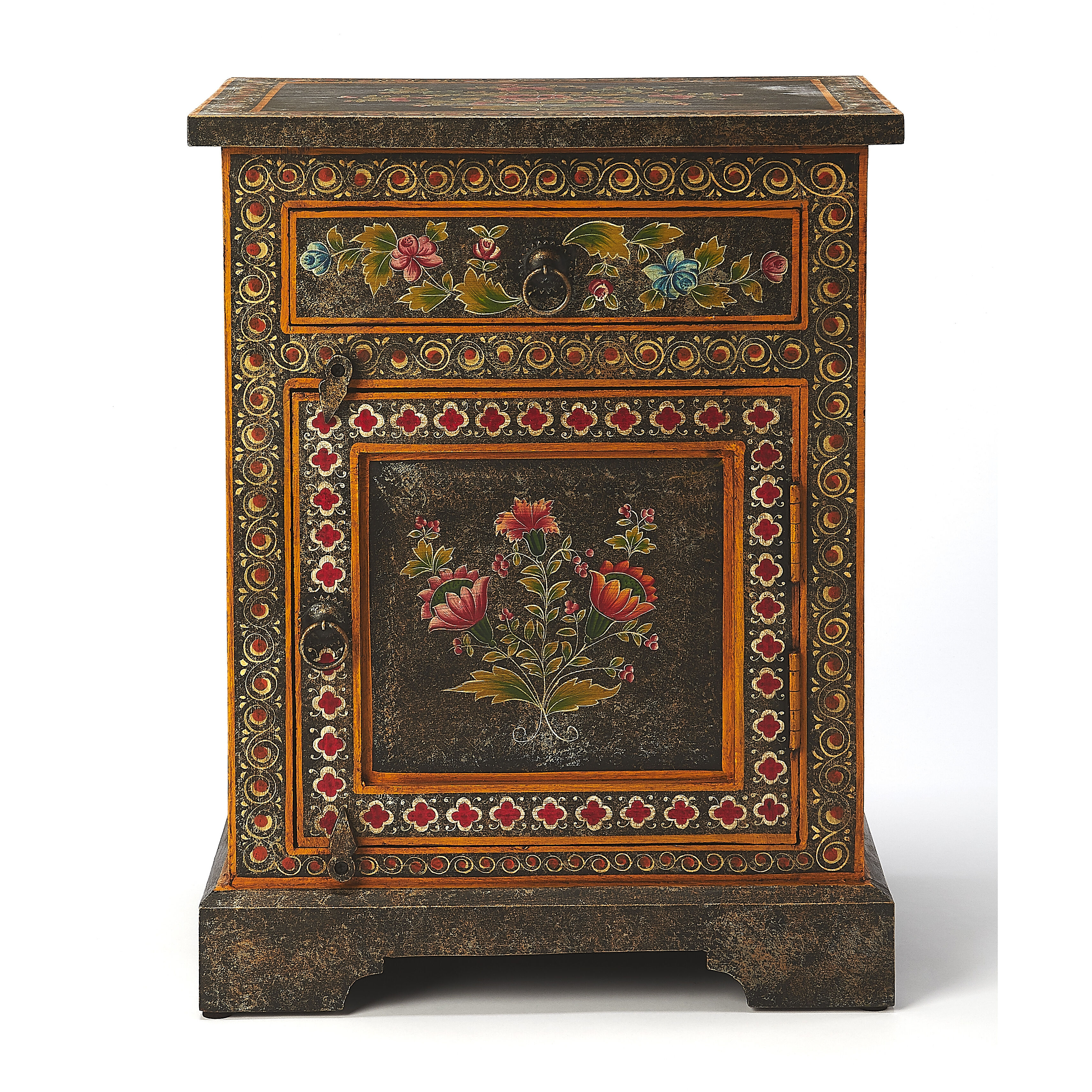 Bihar Hand Painted Artifacts Chest/Cabinet