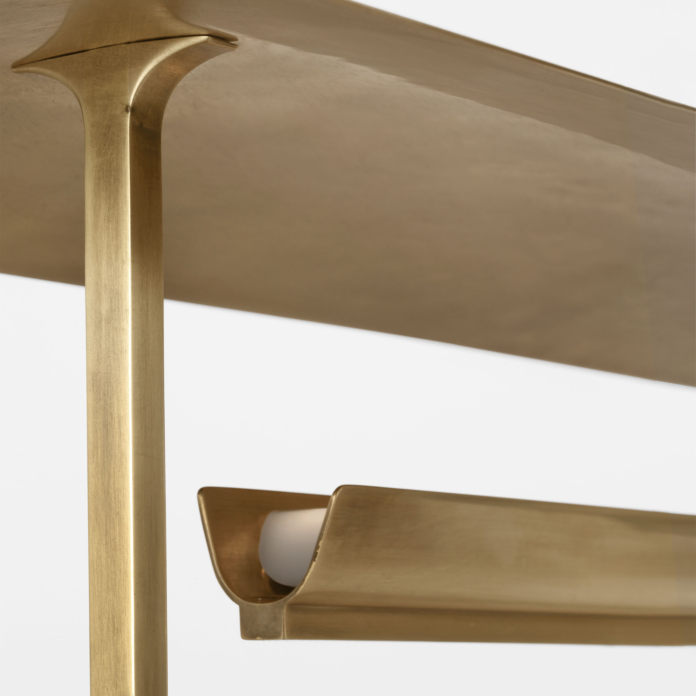 Ian K. Fowler Tristan LED 54 inch Hand-Rubbed Antique Brass Reflector Linear Chandelier Ceiling Light