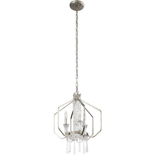 Barcelona 4 Light 18 inch Transcend Silver and Clear Pendant Ceiling Light