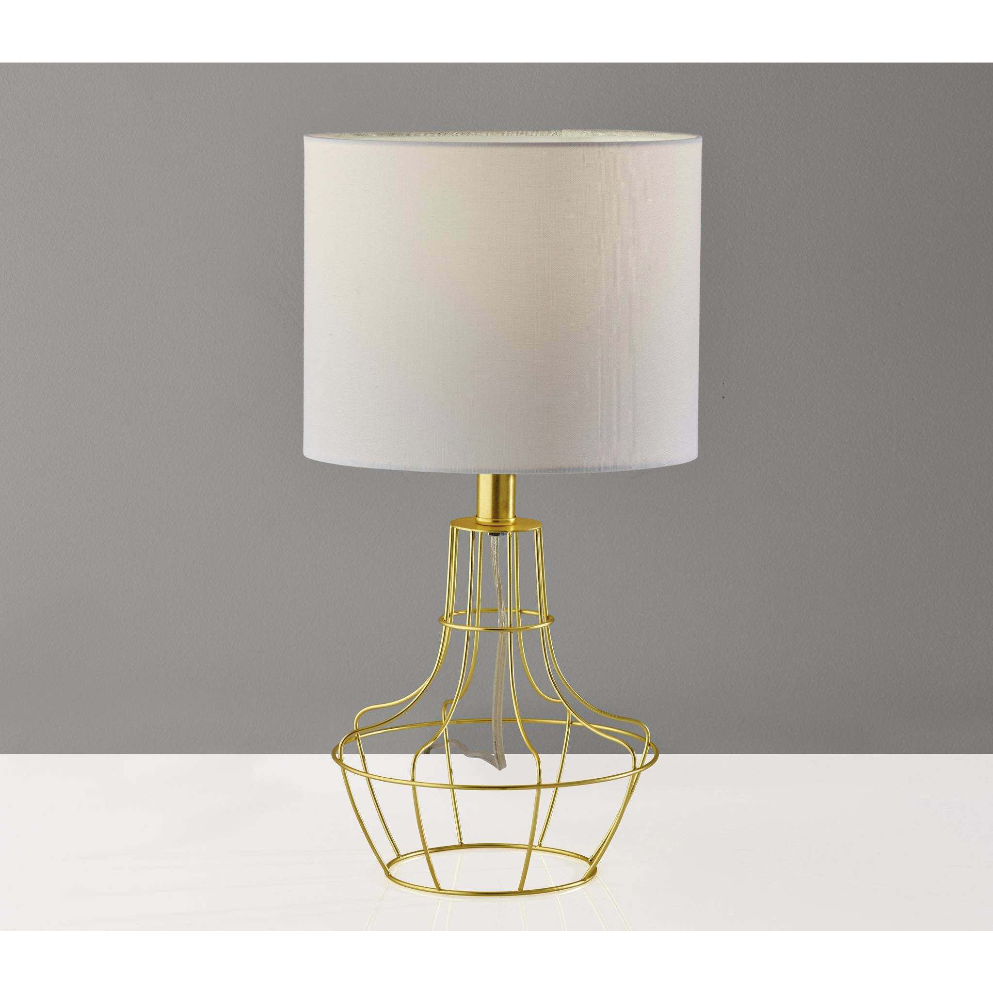 Stella 18.75 inch 60.00 watt Antique brass Table Lamps Portable Light, Simplee Adesso, 2 Pack