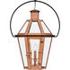 Burdett 3 Light 18 inch Aged Copper Outdoor Hanging Lantern