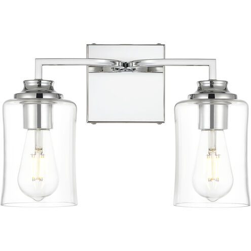 Ronnie 2 Light 14 inch Chrome Bath Sconce Wall Light