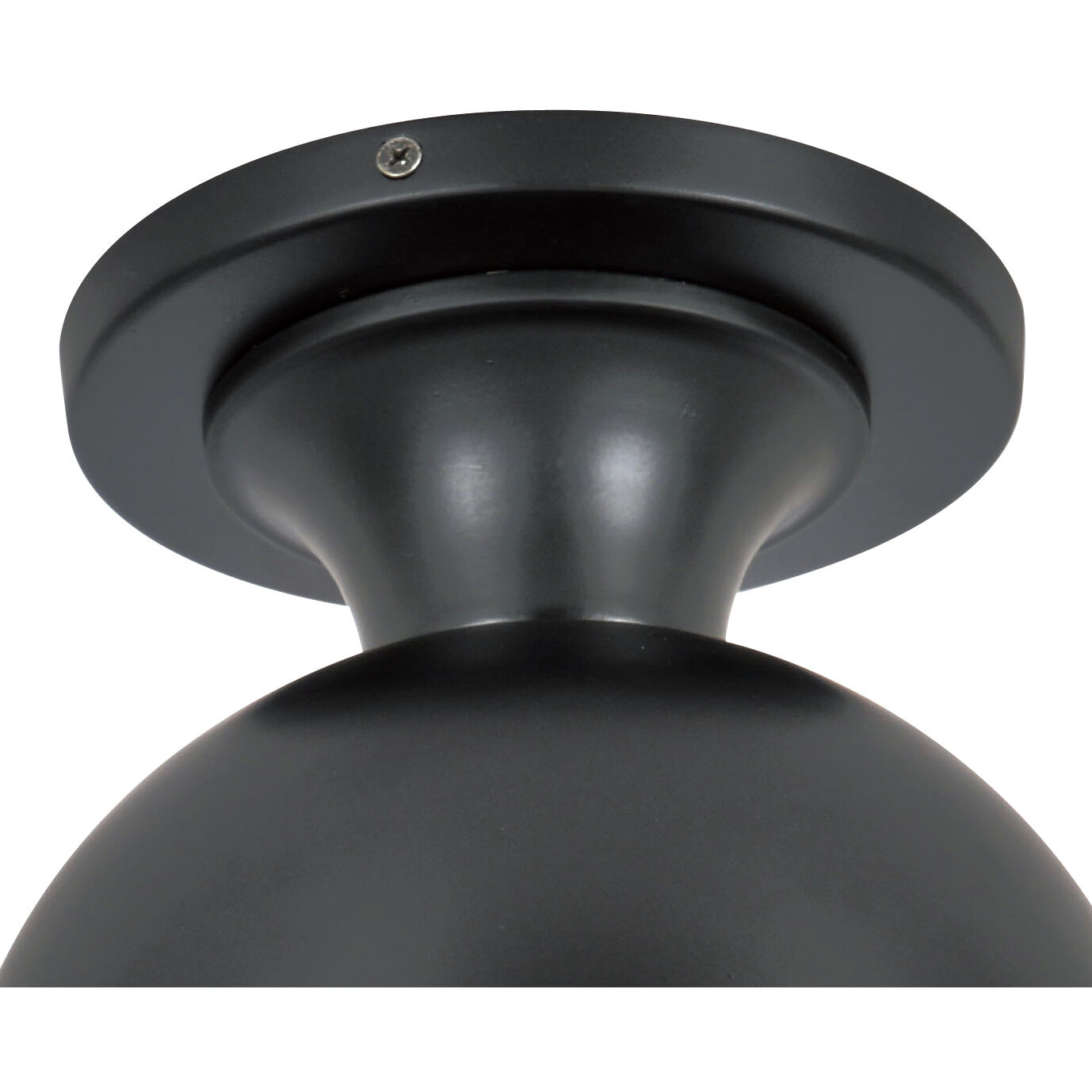 Capsule 1 Light 8 inch Matte Black and Textured Gold Outdoor Semi Flush, Brian Patrick Flynn