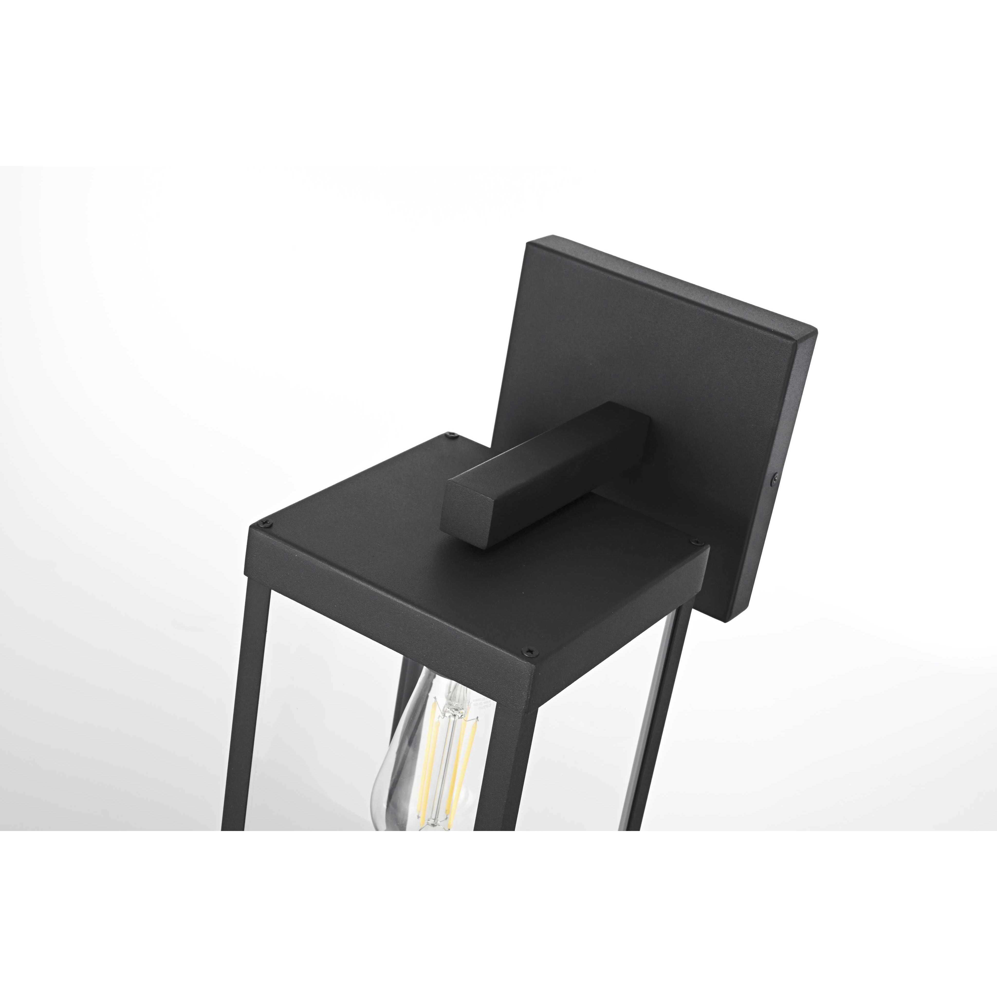 Peter 1 Light 14 inch Black Outdoor Wall Sconce