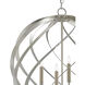 Roussel 4 Light 24 inch Contemporary Silver Leaf Orb Chandelier Ceiling Light