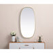 Brynn 48 X 24 inch Brass Mirror in 24 x 48