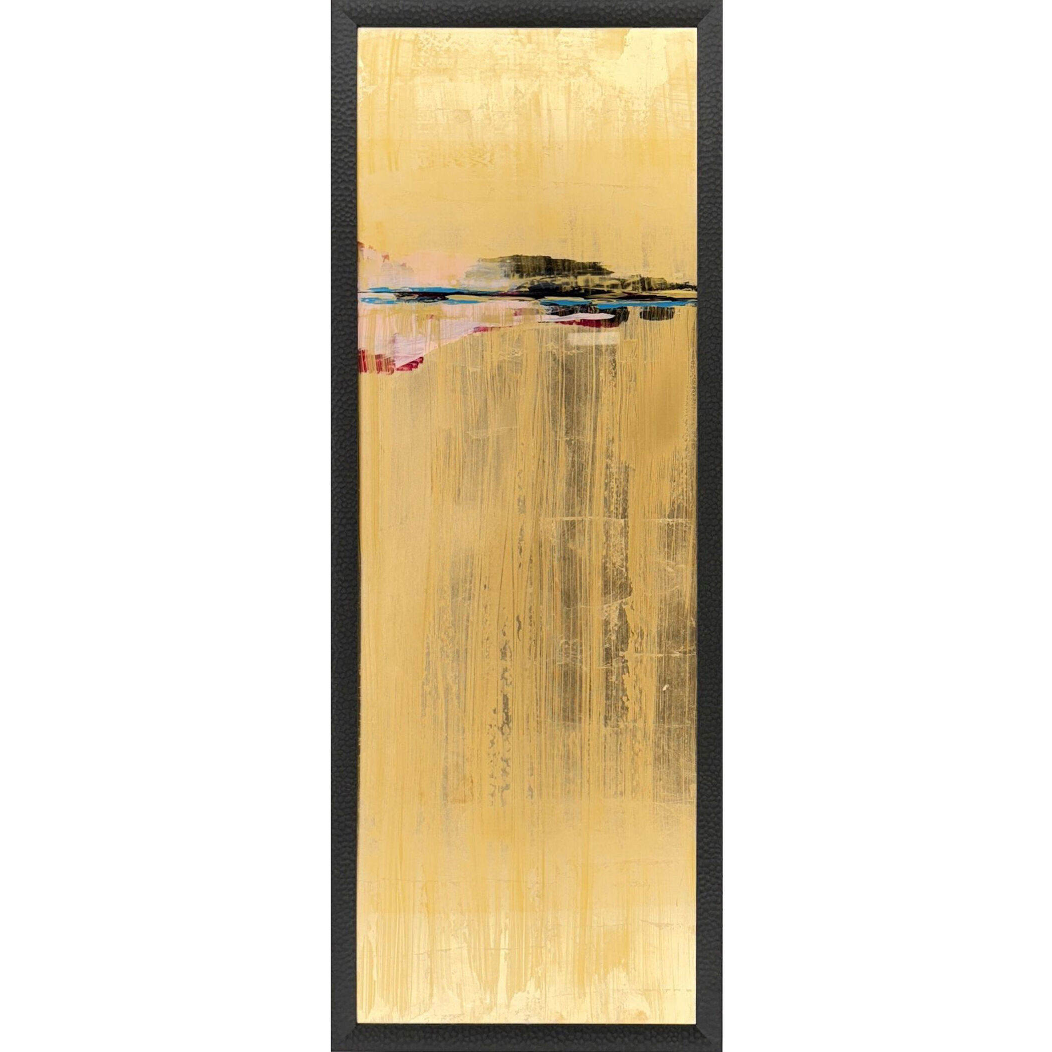 Invigoration Metallic and Black and Pink and Turquoise Framed Art, The Studio